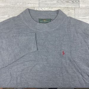 Santa Barbara Polo & Racquet Club Mens XXL Cashmere Sweater Gray Red Pony Preppy